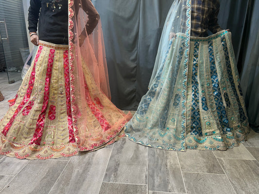 Elegant golden red lehenga