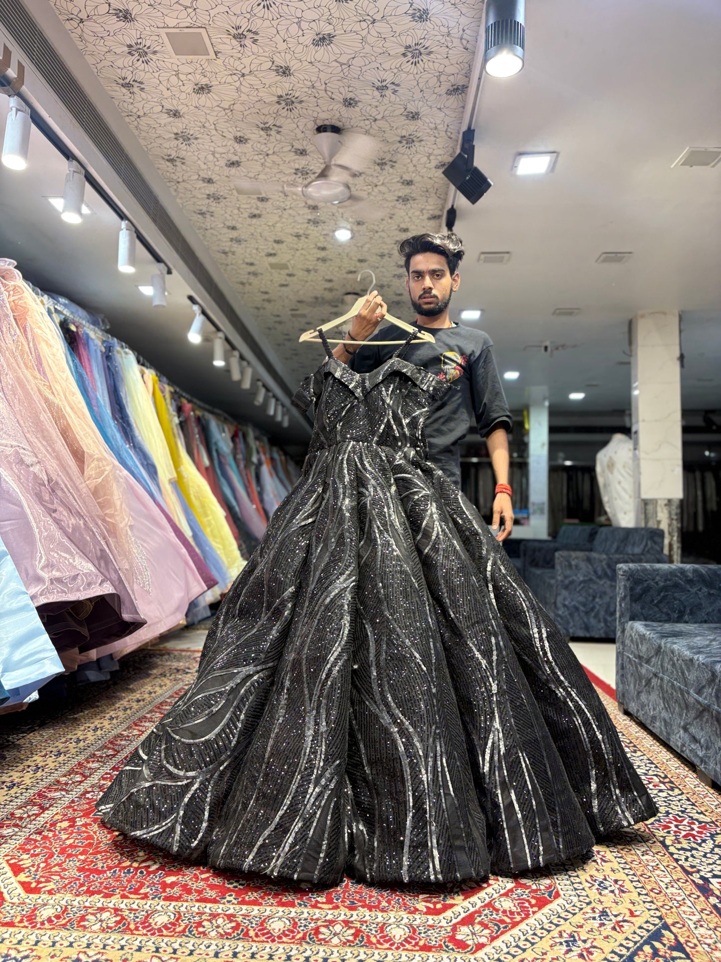 Glamorous black ball gown