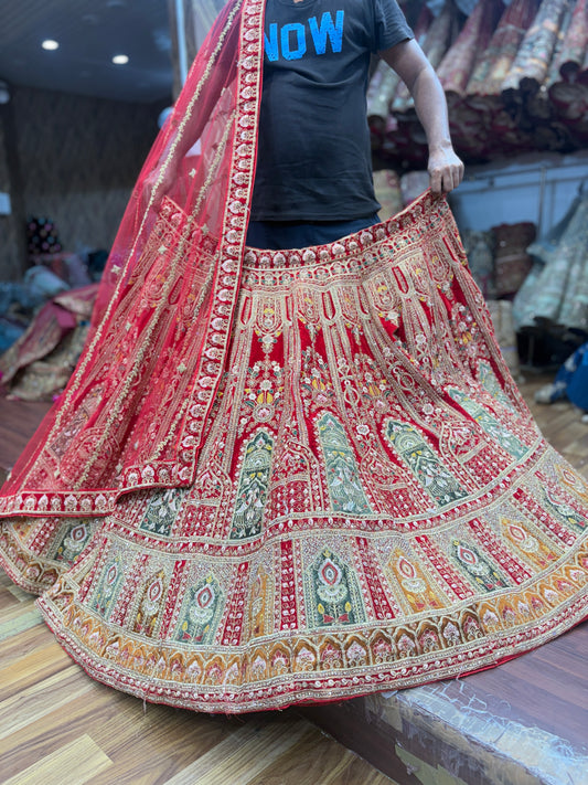Khoobsurat red bridal Lehenga