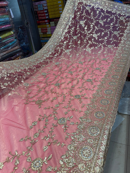 Glamorous pink saree