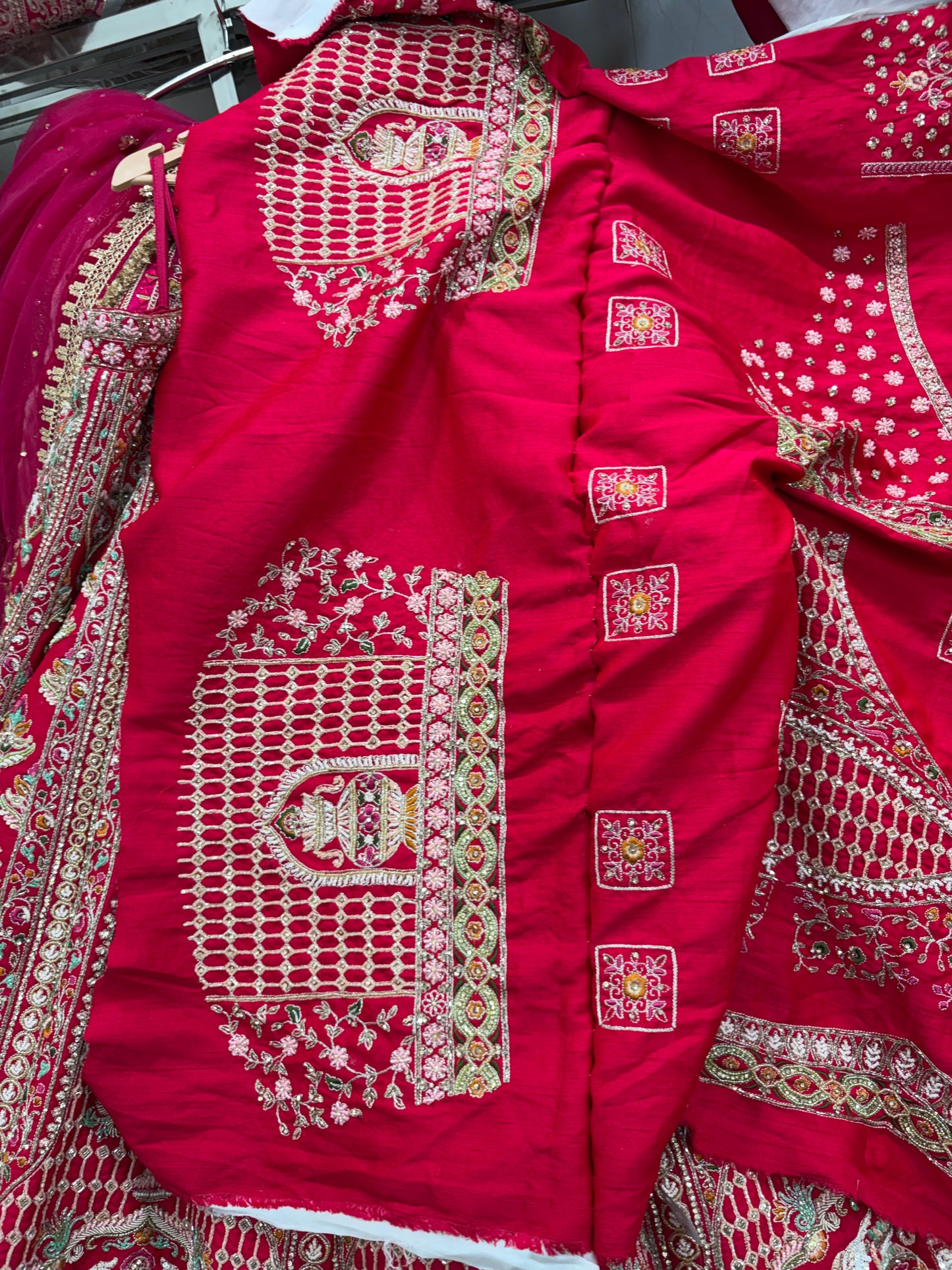 Rani pink Gajraj Bridal Lehenga
