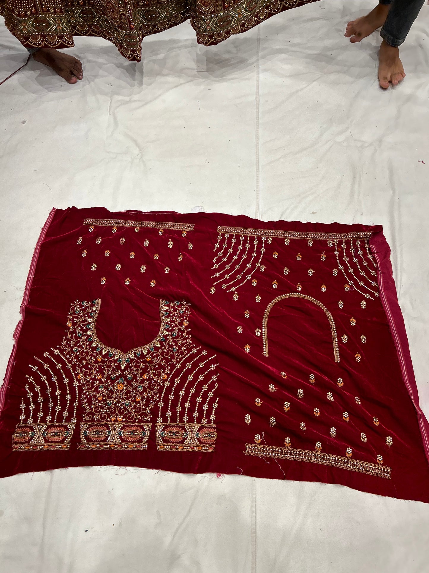 Awesome bridal maroon lehenga
