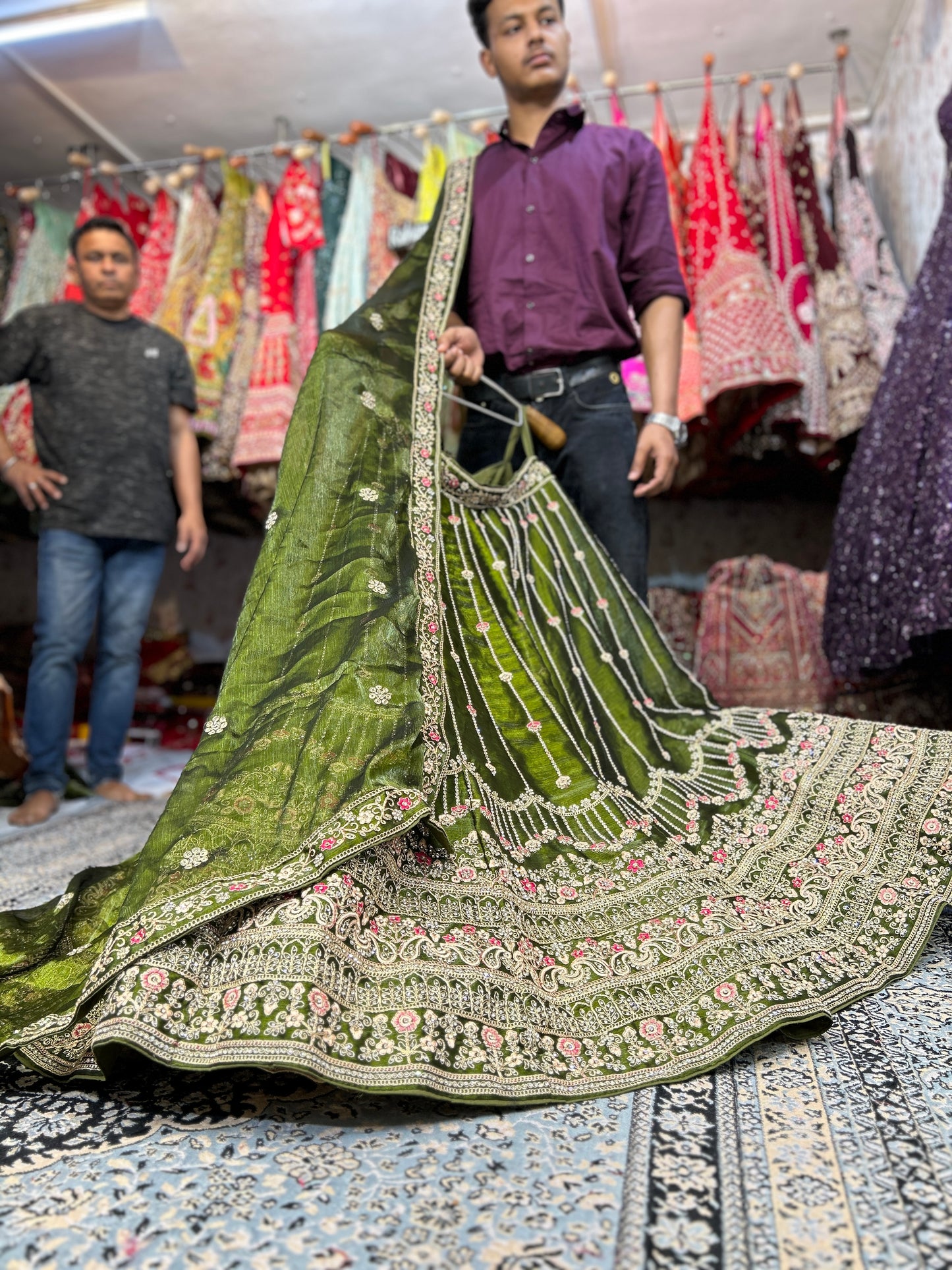 Majestic green lehenga