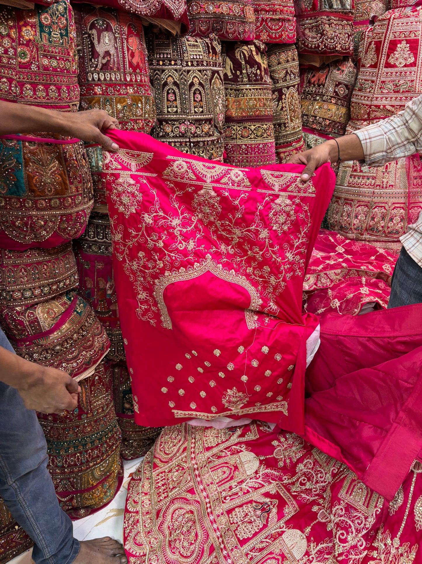 Rani pink Doli Barat Bridal Lehenga