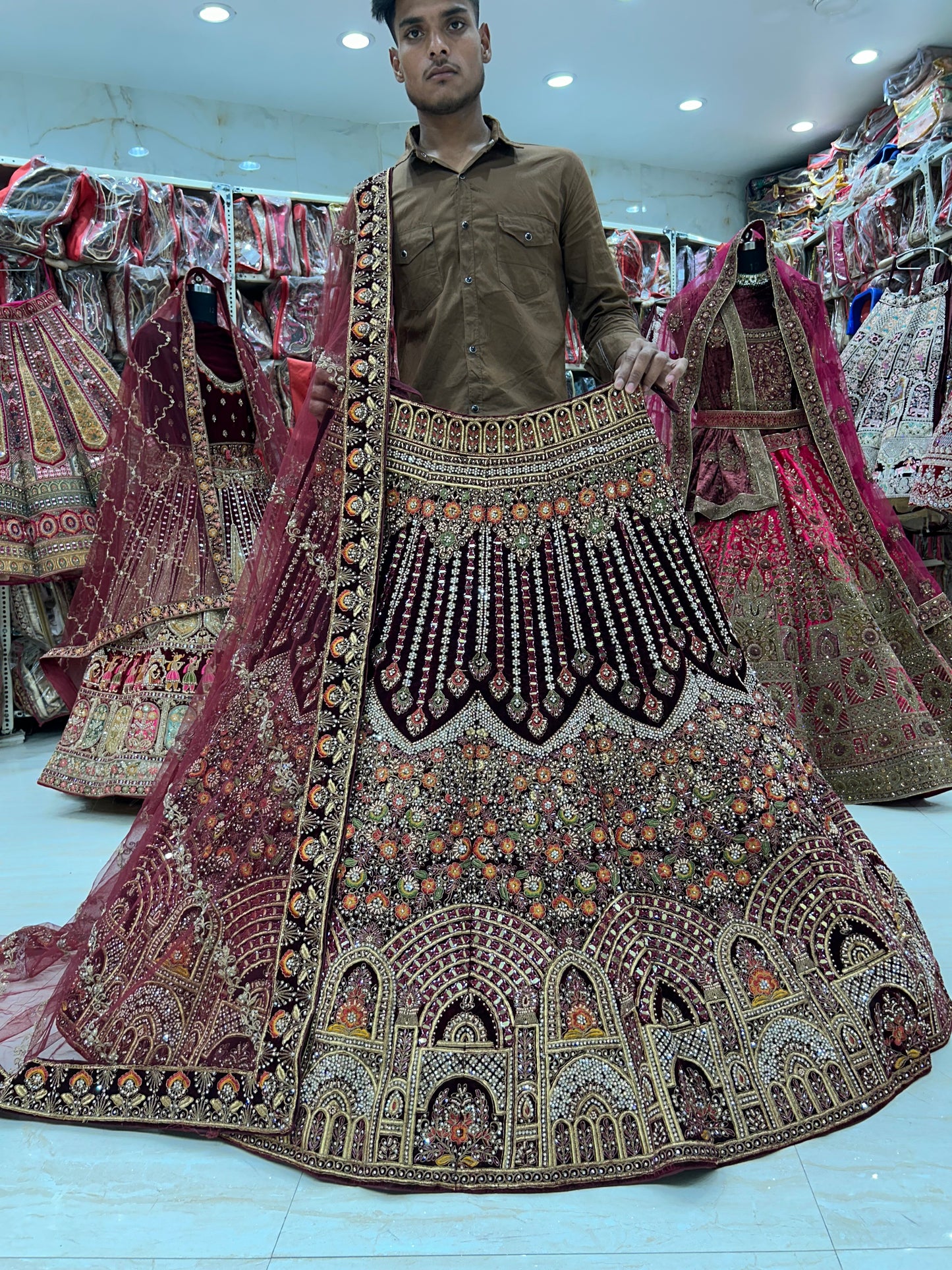 Astonishingg maroon Lehenga