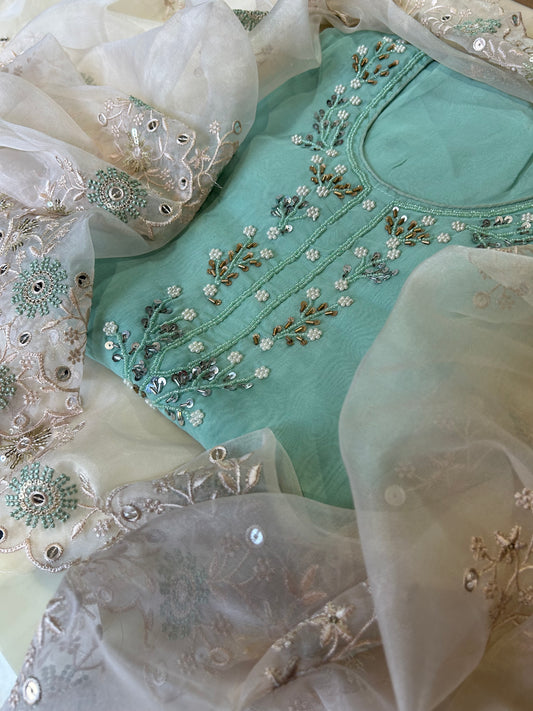 Designer blue Unstitched suit