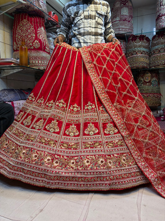 Rani pink sabyasachi Bridal Lehenga