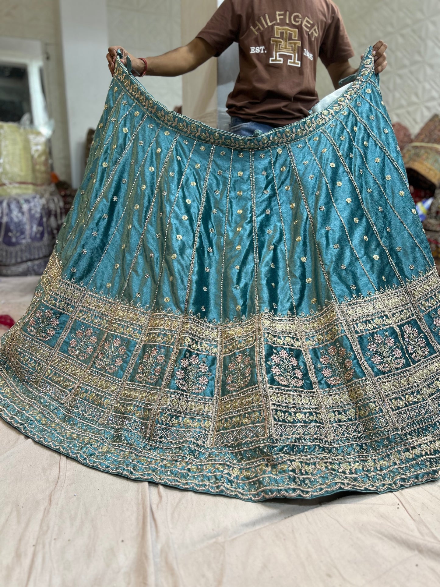 Pretty blue Sabhyasachi lehenga