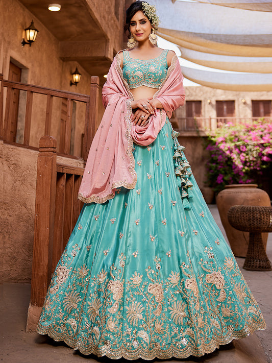 Tremendous blue lehenga