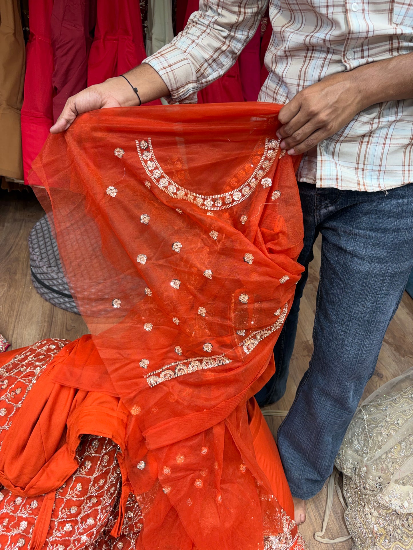 Rust orange Lehenga
