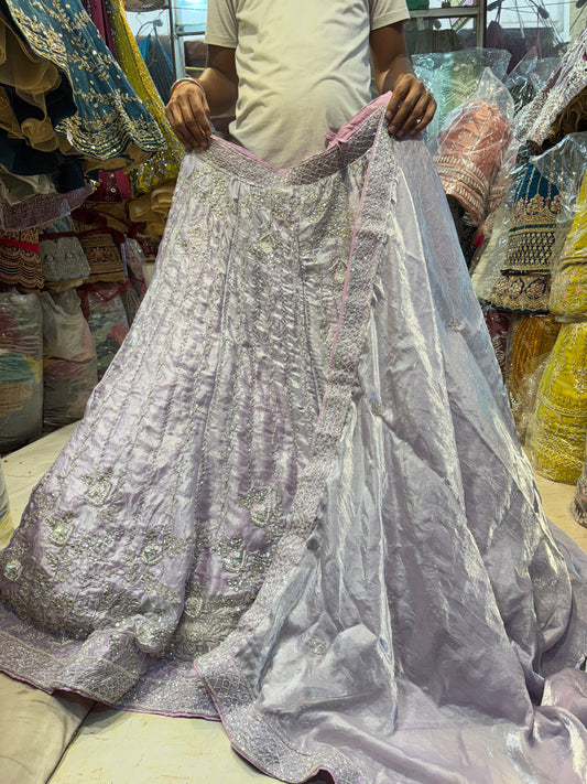 Khoobsuart silver grey Lehenga