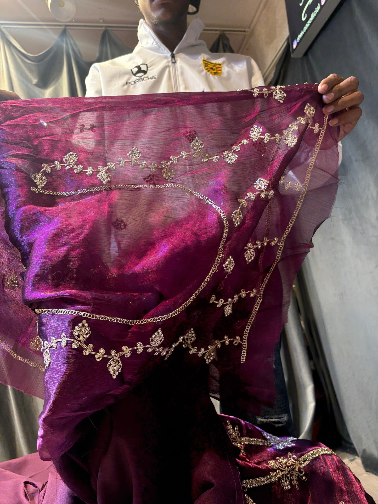 Good looking Peacock Purple Lehenga