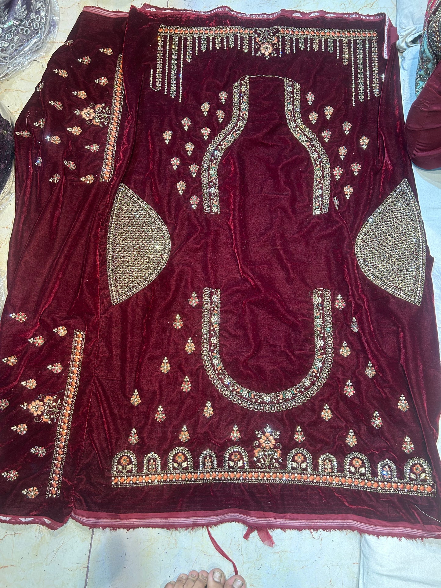 Awesome maroon doli barat bridal lehenga