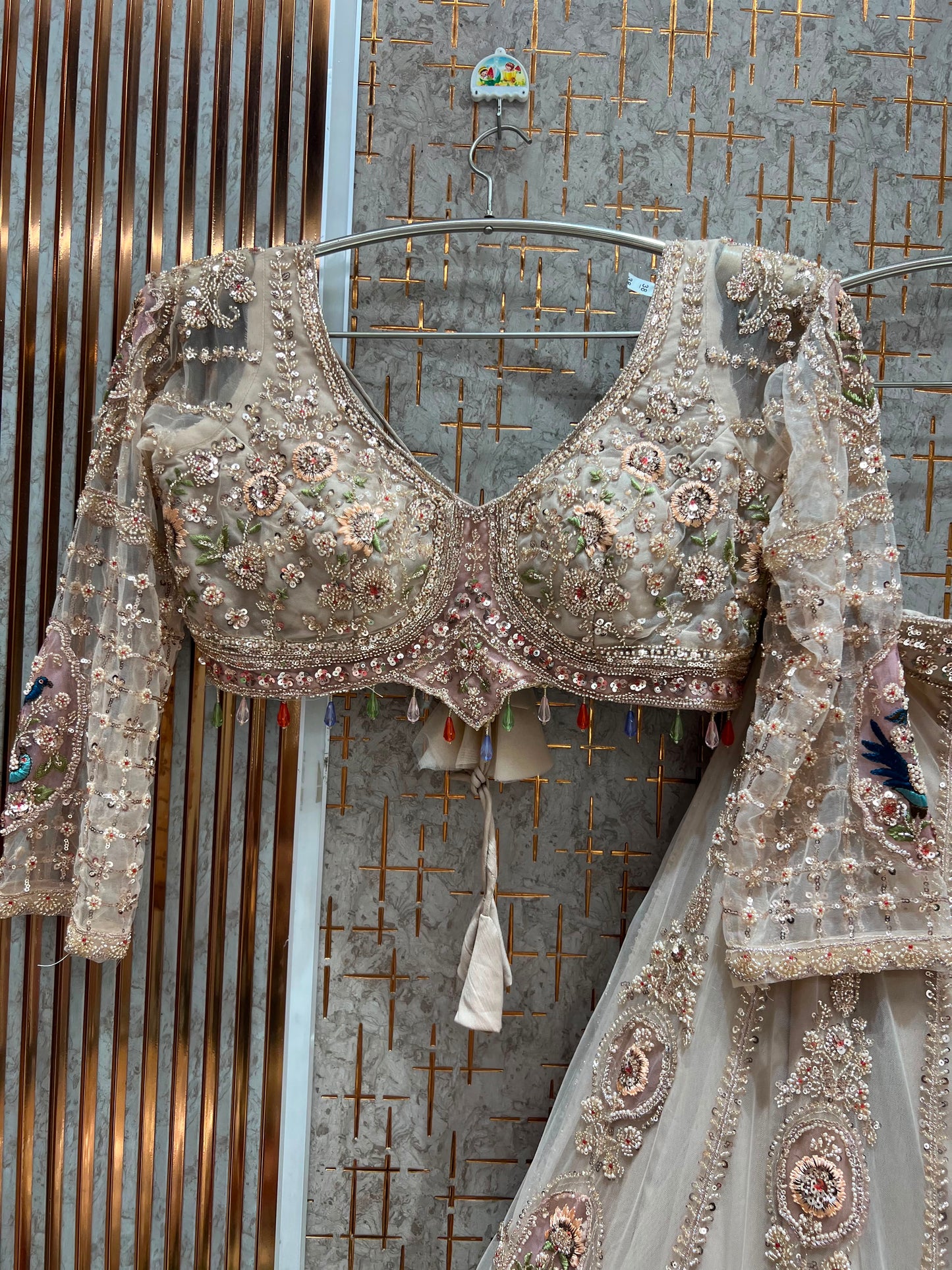 White Crop Top Lehenga