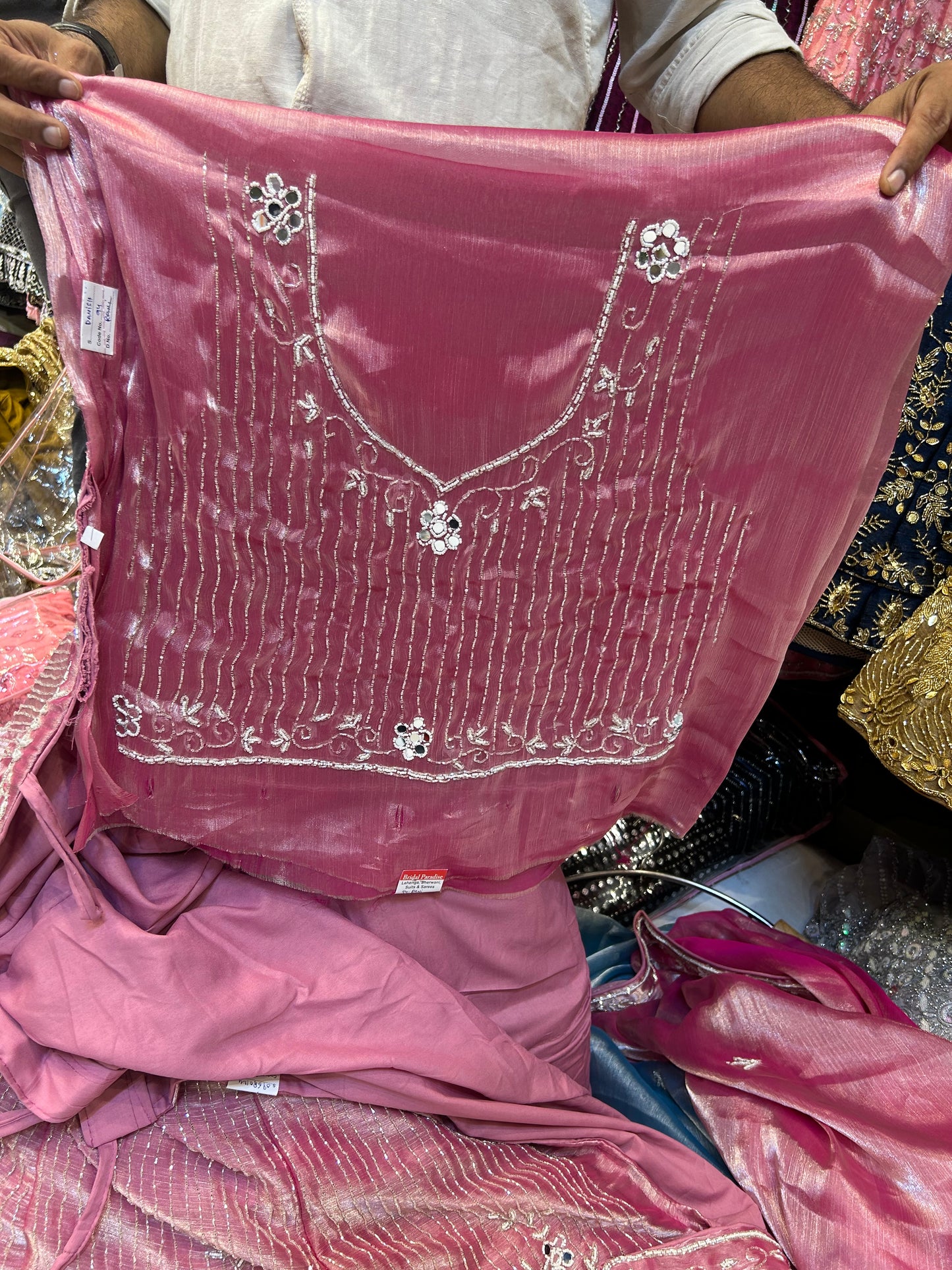 Eye catching baby pink lehenga