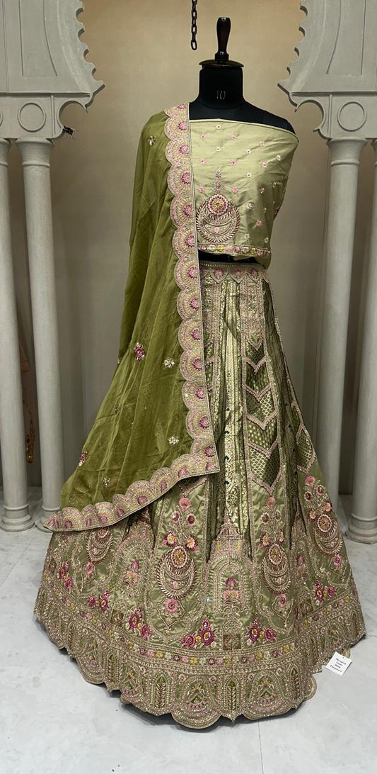 Pista Green Designer Lehenga 2178