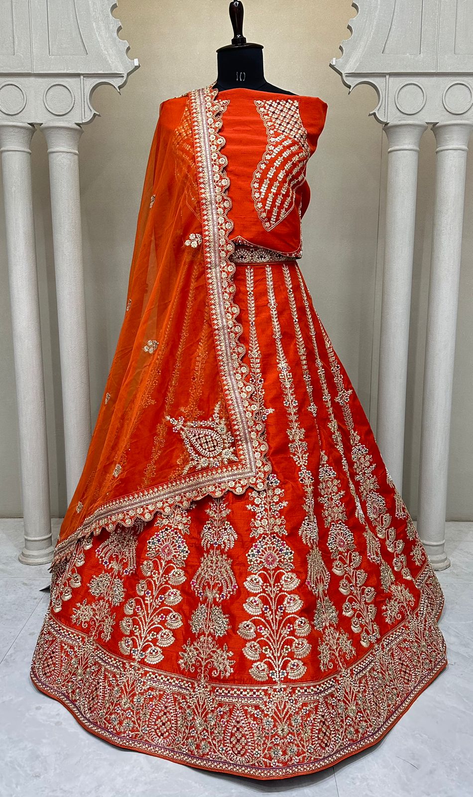Red Designer Lehenga 2192
