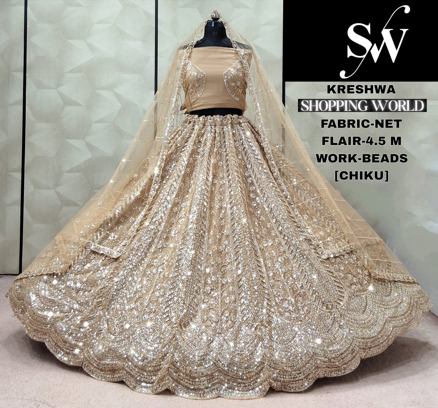 Chiku Golden Net Lehenga