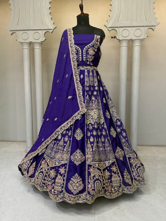Purple Designer Crop Top Lehenga 2250