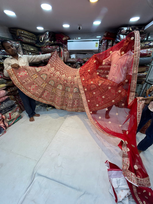 Pretty Red bridal lehenga