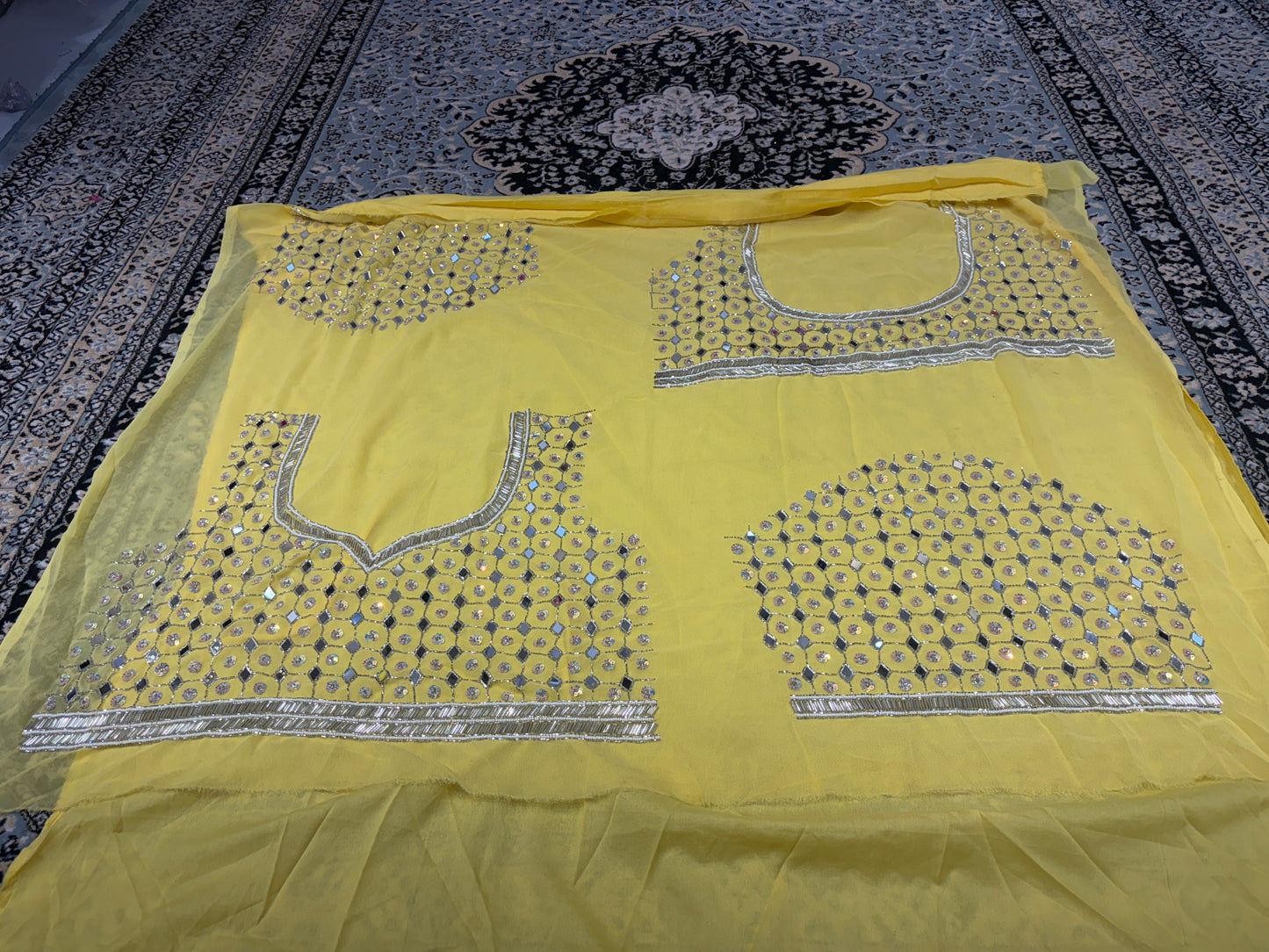 Pretty Sequence Mirror work Lehenga