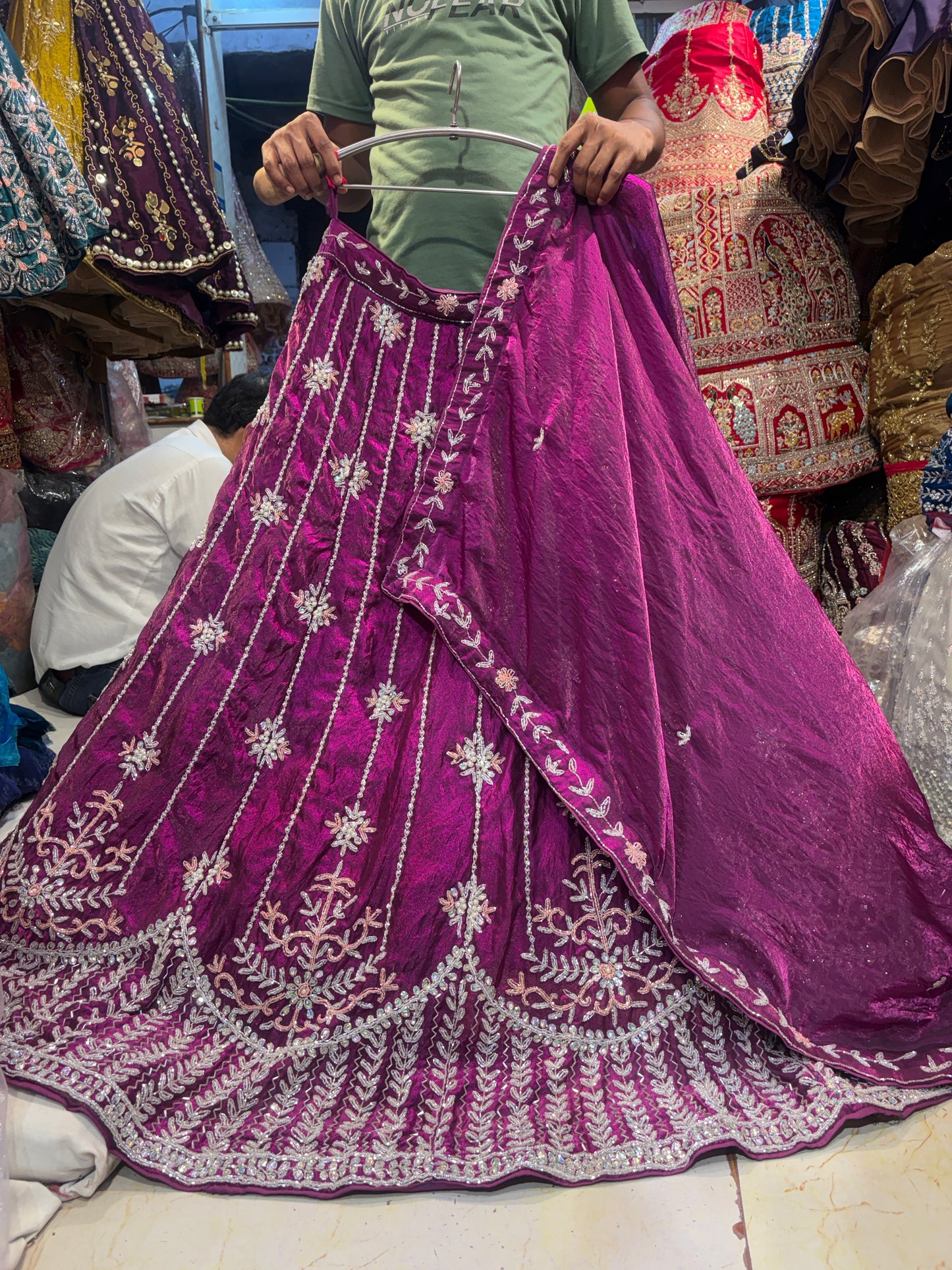Attractive Maroon Lehenga