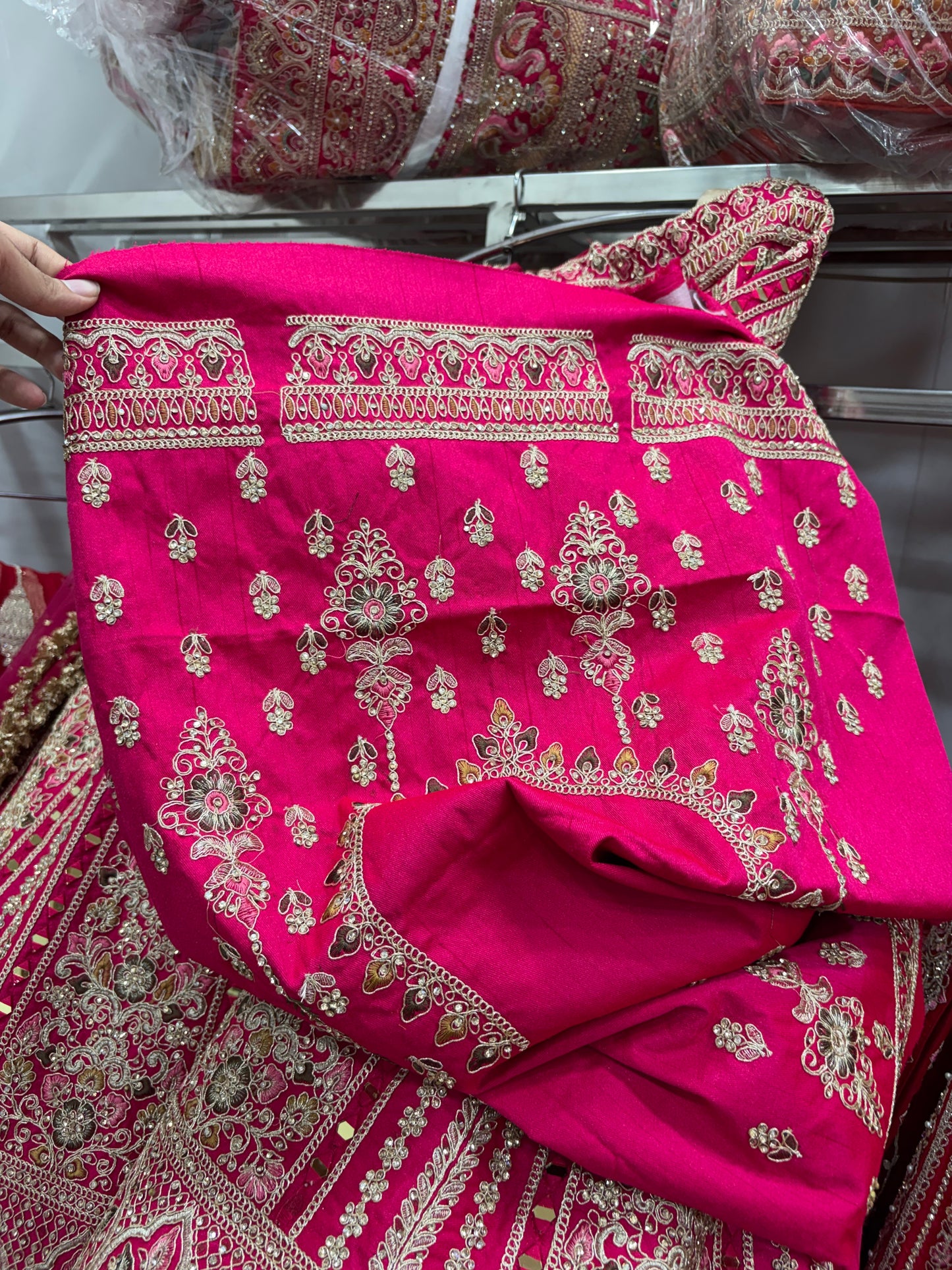 Rani pink Bridal Lehenga