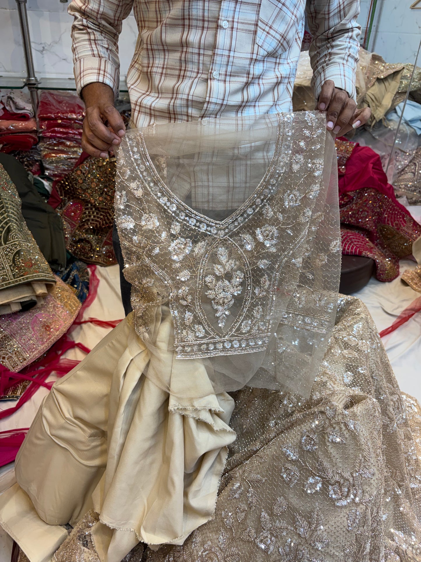 Pista green designer Lehenga