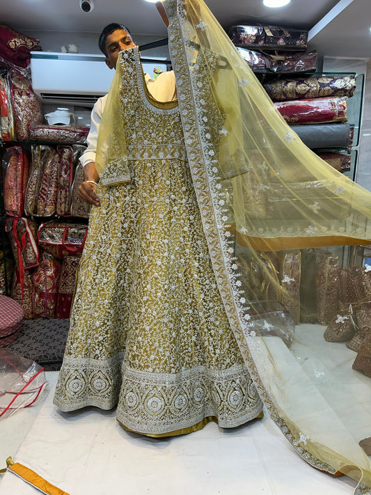 Astonishing Green gown dress