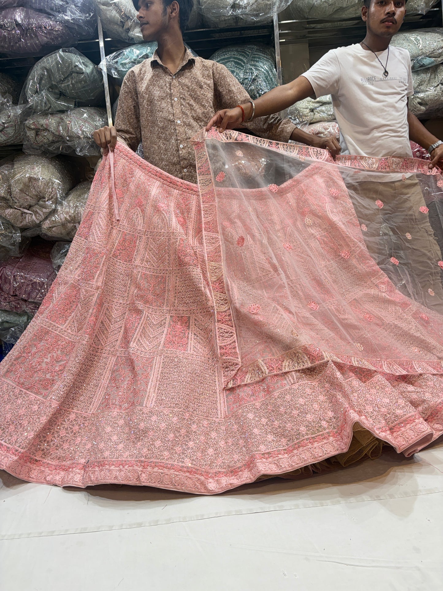 Cute peach pink Lehenga