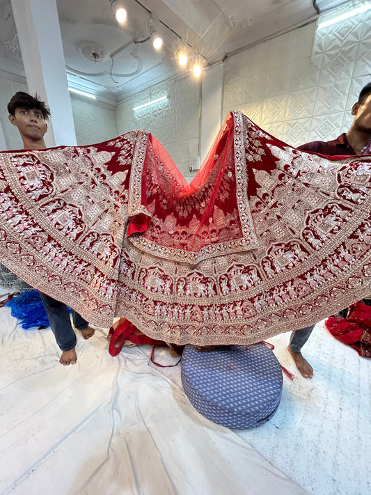 Doli barat red bridal Lehenga - Shopping World