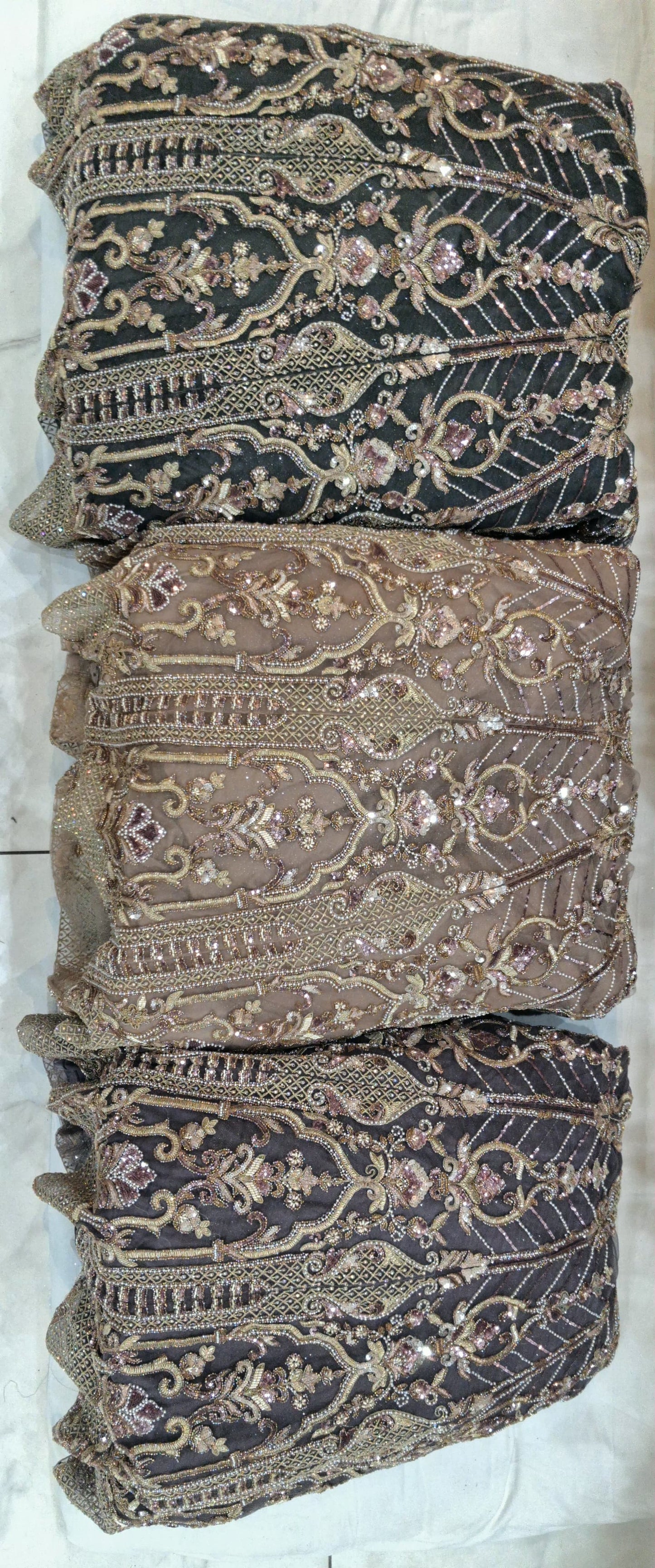 Astonishing Lilac 16 kali Handwork Crop Top Lehenga