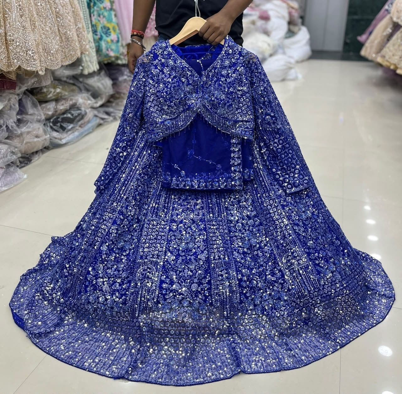 Golden Crop Top Lehenga