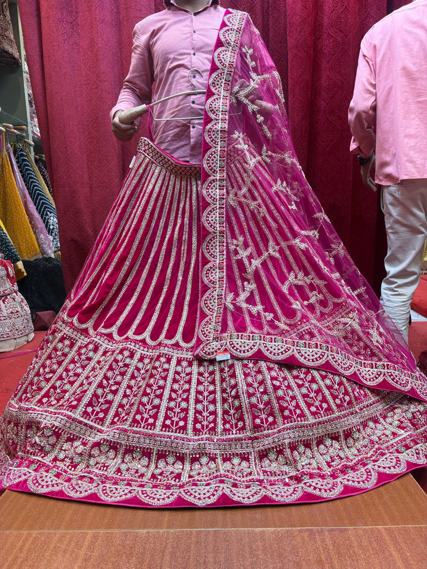 Lovely Rani pink bridal Lehenga