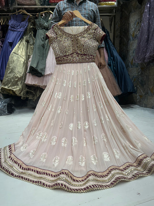 Majestic light baby cop top lehenga