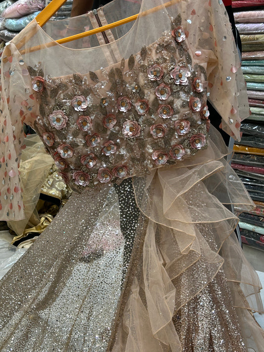 Gorgeous Golden fancy saree