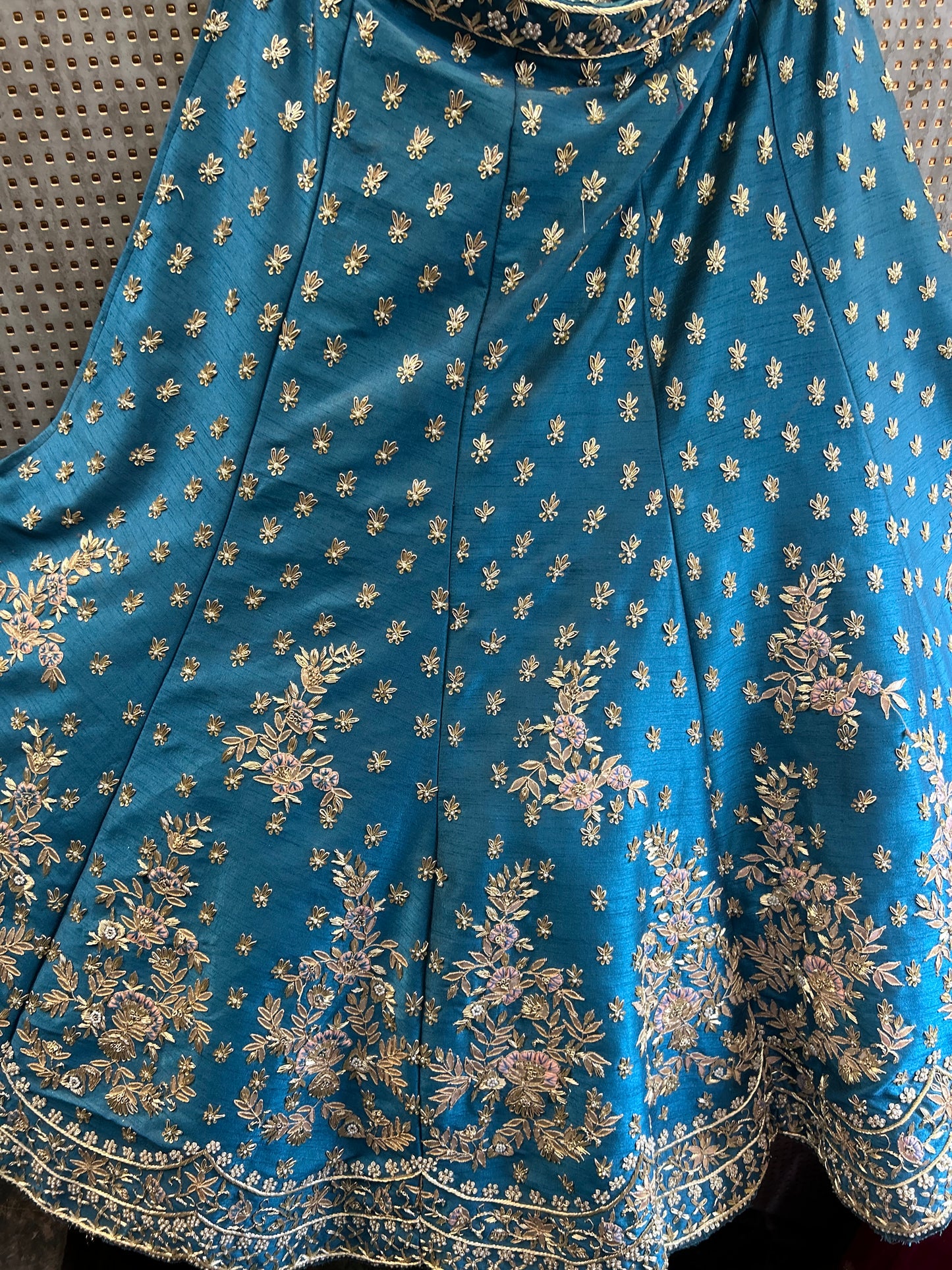 zardozi Blue handwork Lehenga
