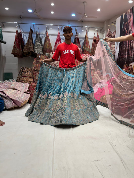 Pretty Aqua blue lehenga