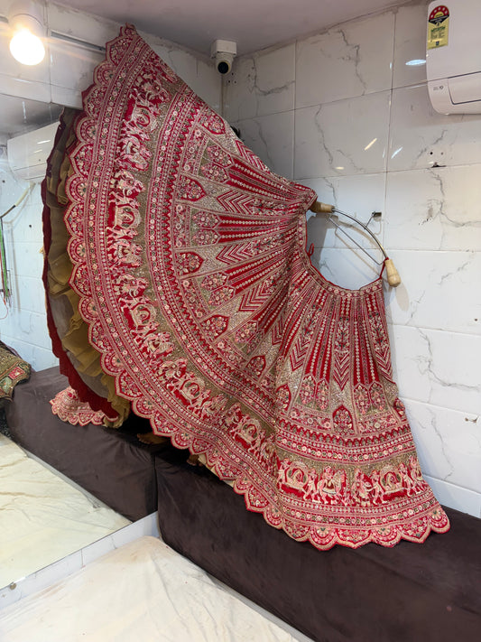 Rani pink Doli Barat Bridal Lehenga