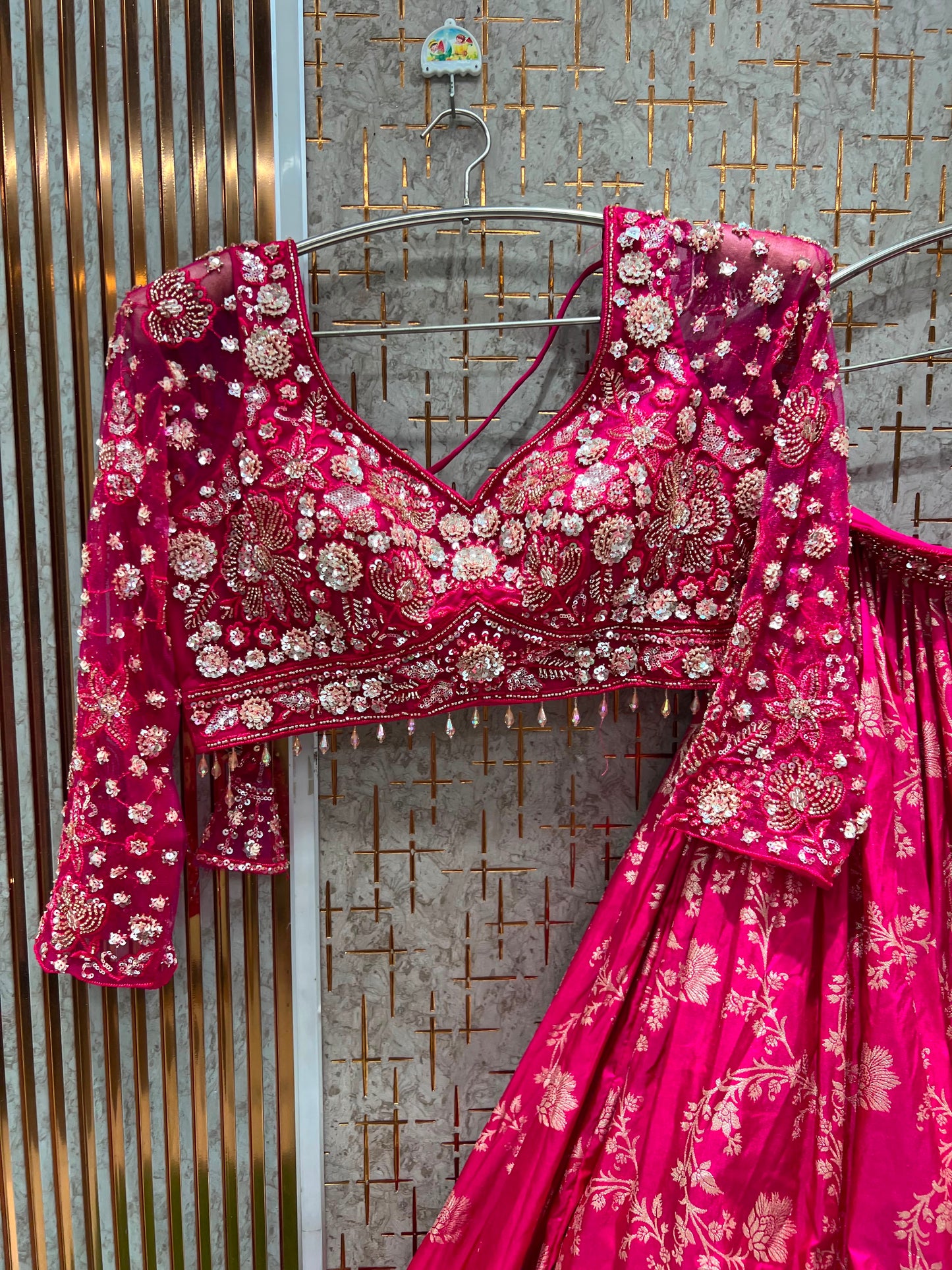 Purple Crop Top Lehenga
