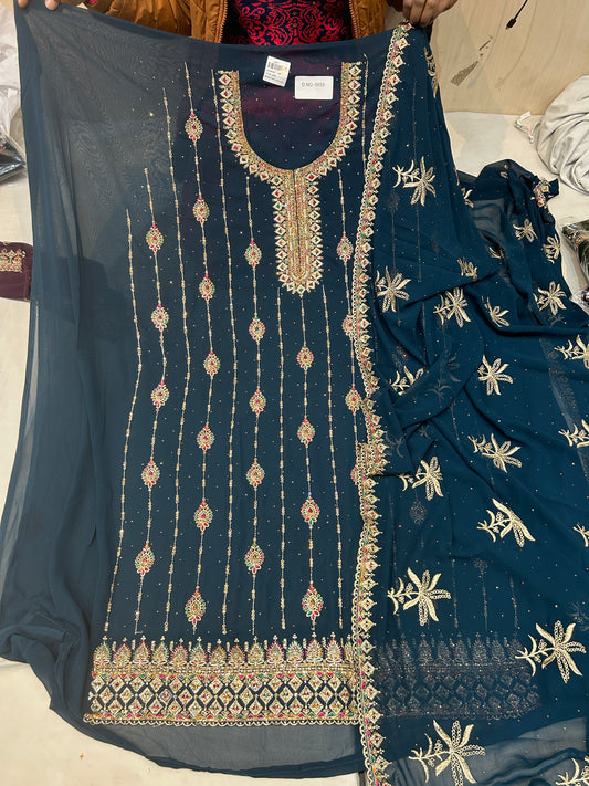 Blue Fancy women Unstitched Suit