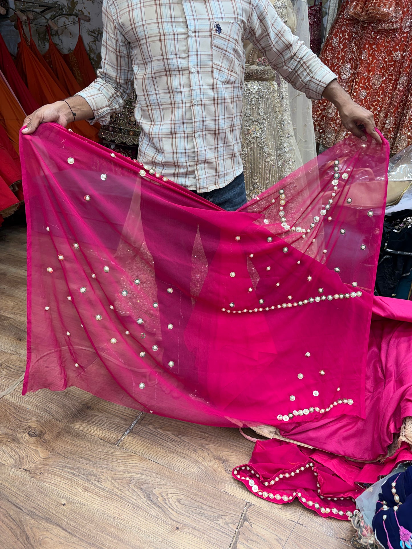 Dark Blue Peacock PDP Lehenga