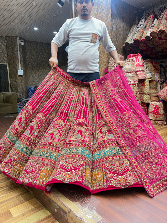 Stunning red Doli barat ball bridal Lehenga