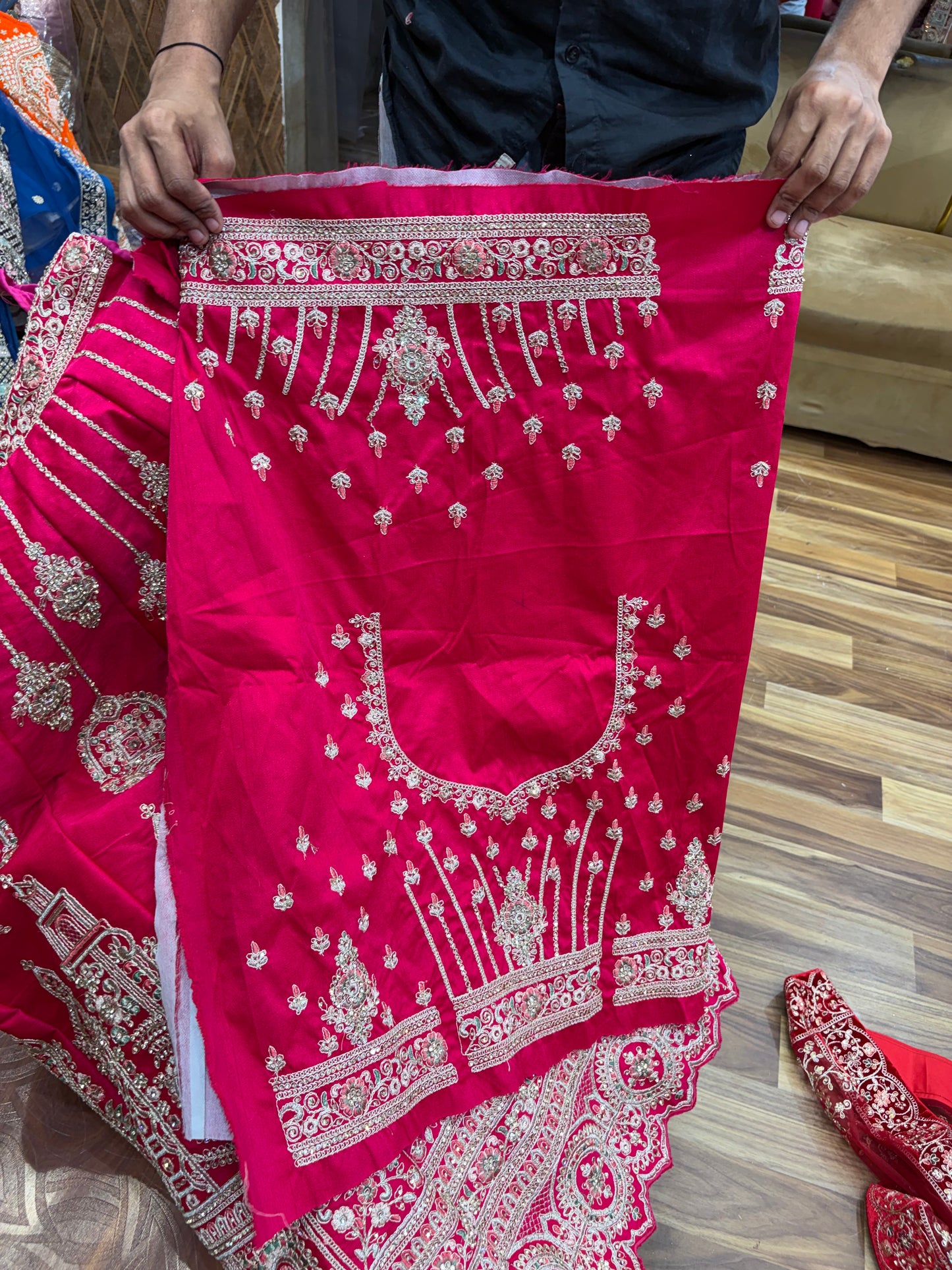 Rani pink Bridal Lehenga