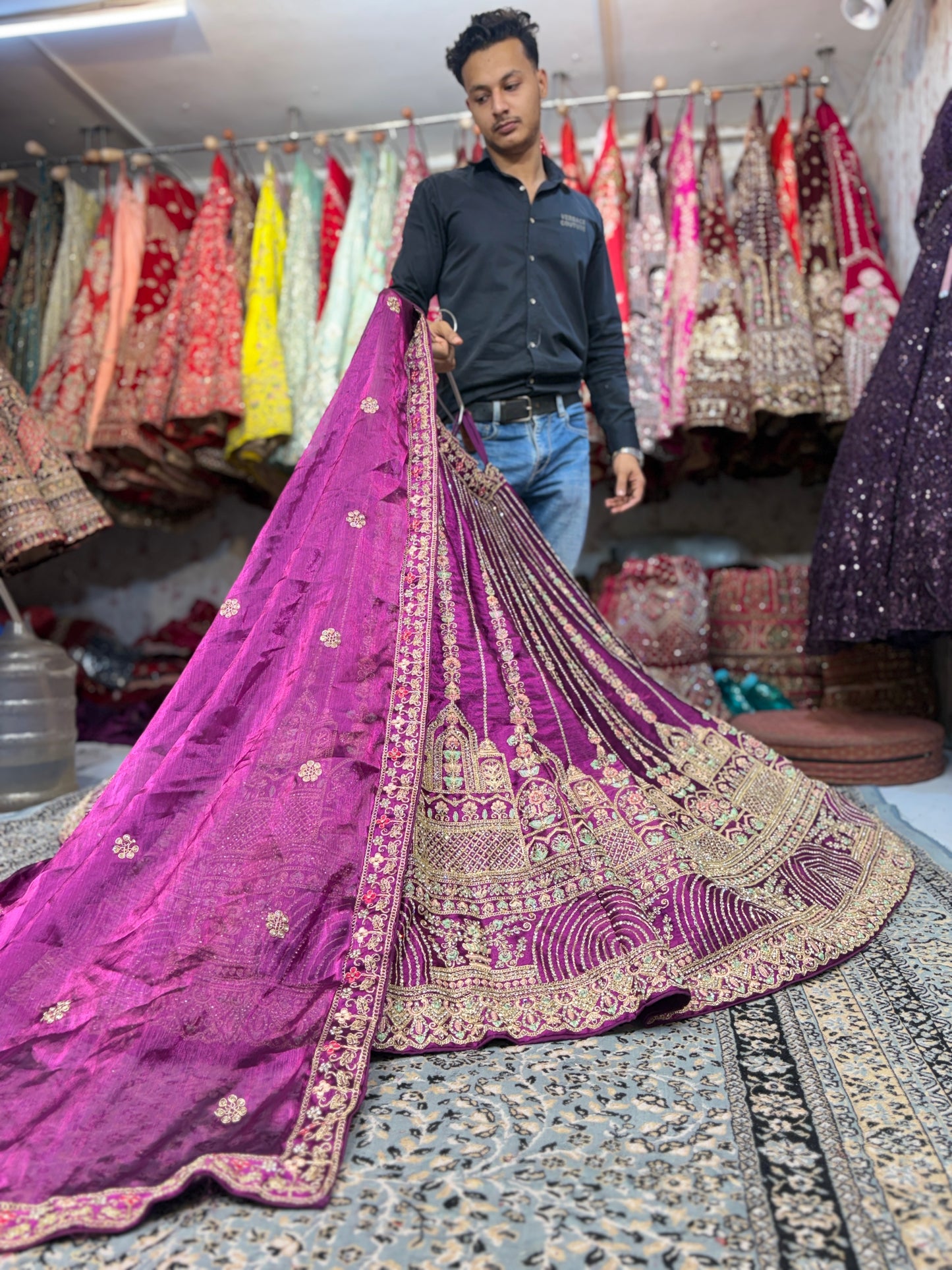 Pleasing magenta pink Lehenga