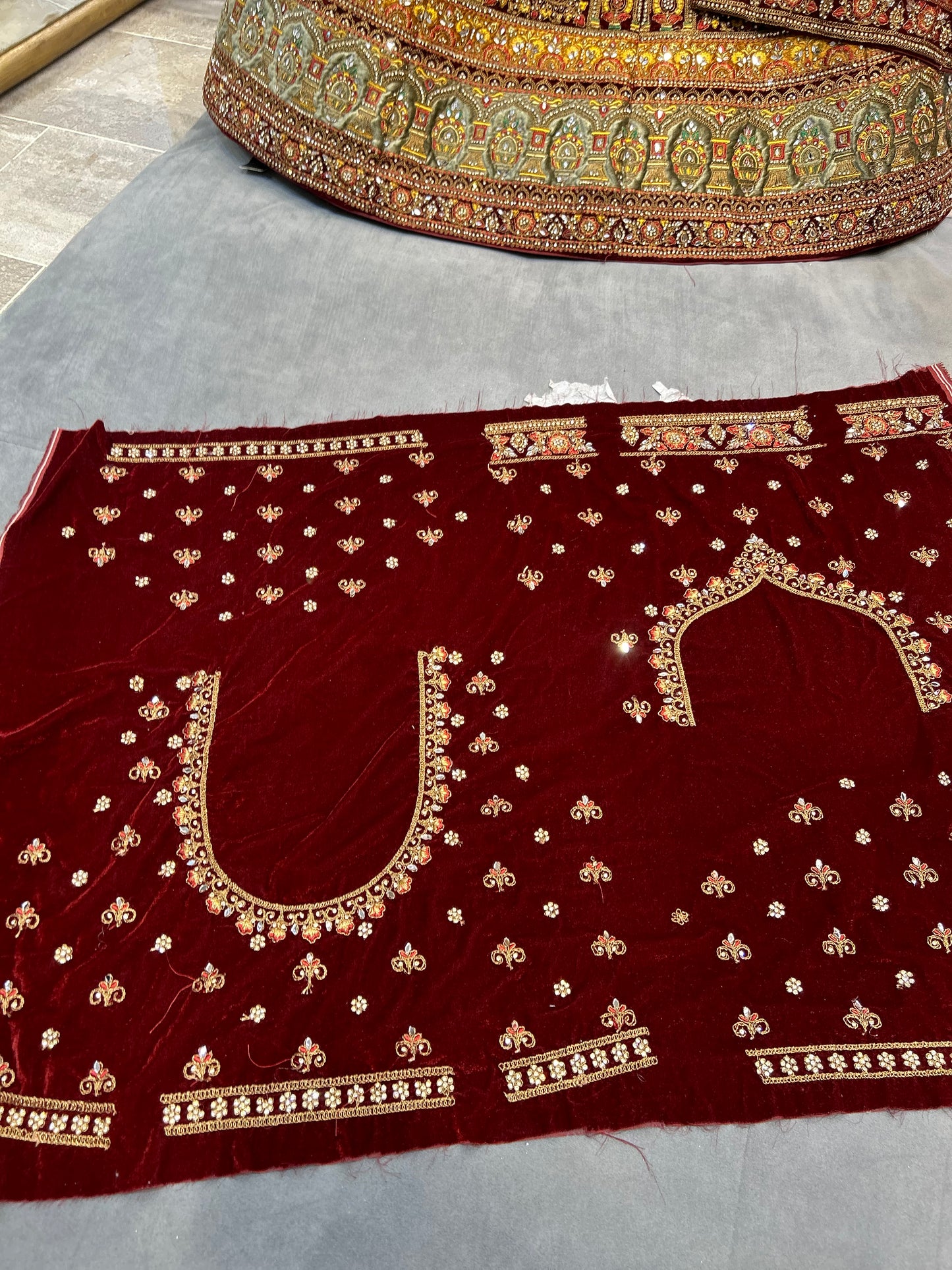Beautiful maroon bridal Lehenga