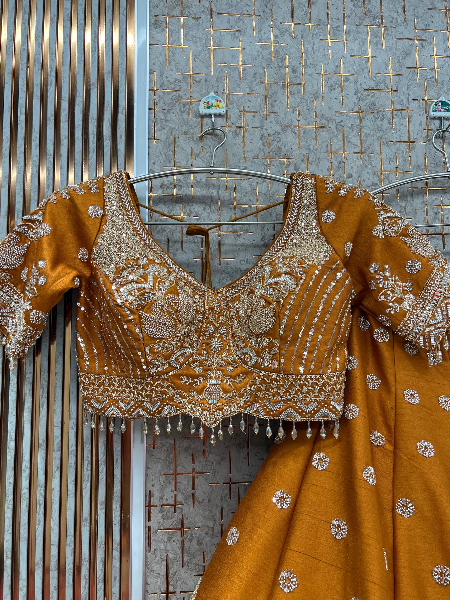 White Crop Top Lehenga