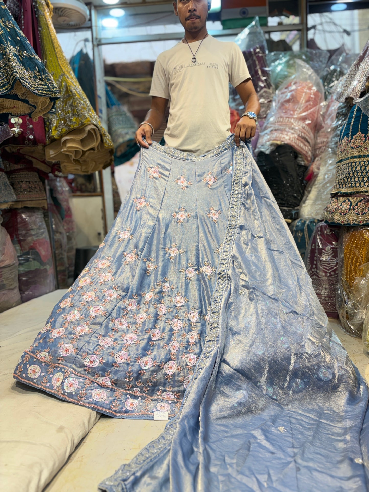 Charming sky blue Lehenga