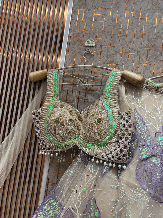 Golden Pdp Crop Top Lehenga