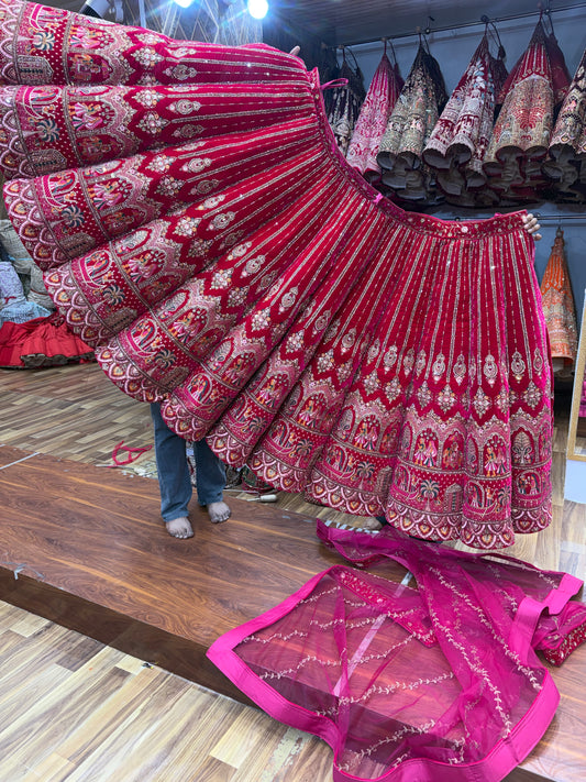 Rani Pink Ball Bridal Lehengaa